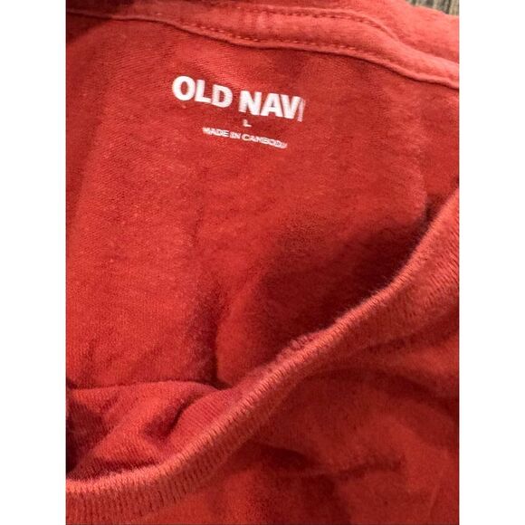 Old Navy Womens Cropped Top Ruffle Short Sleeve Cotton Pullover Orange Size L - Picture 2 of 4